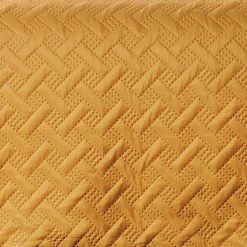 Linder Couverture molletonné surpiquage graphique (150x150 cm - Jaune) Sale