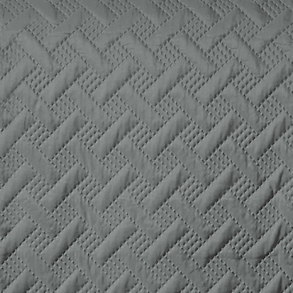 Linder Couverture molletonné surpiquage graphique (180x240 cm - Gris Foncé)
