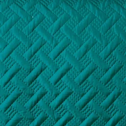 Linder Couverture molletonné surpiquage graphique (230x250 cm - Turquoise) Best