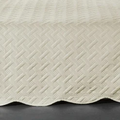 Linder Couverture molletonné surpiquage graphique (250x260 cm - Beige)