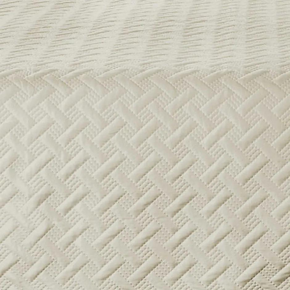 Linder Couverture molletonné surpiquage graphique (250x260 cm - Beige)
