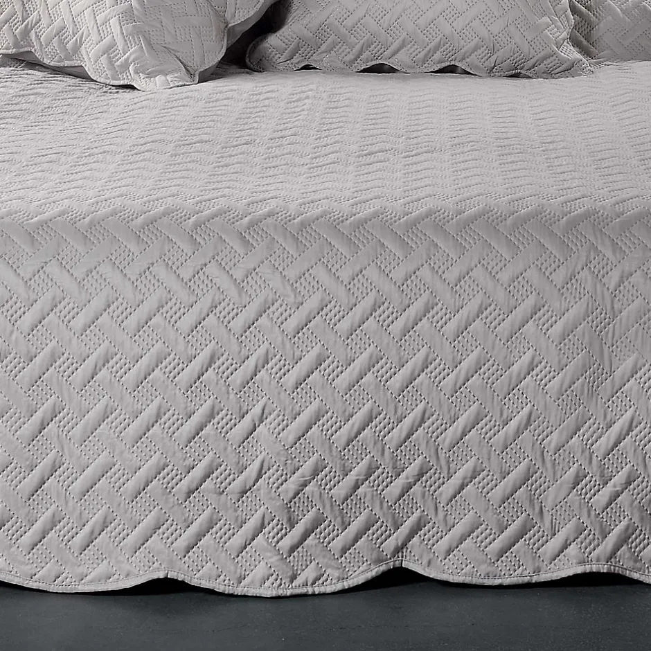 Linder Couverture molletonné surpiquage graphique (150x150 cm - Gris clair)