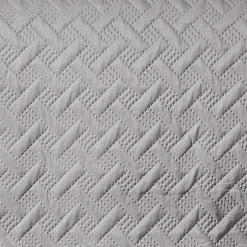 Linder Couverture molletonné surpiquage graphique (150x150 cm - Gris clair)