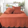 Linder Couverture molletonné surpiquage graphique (150x150 cm - Cuivre)