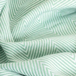 Sacasa Couverture plaid 100% coton bleu turquoise avec franges 180x220cm ZIGORA - Outlet