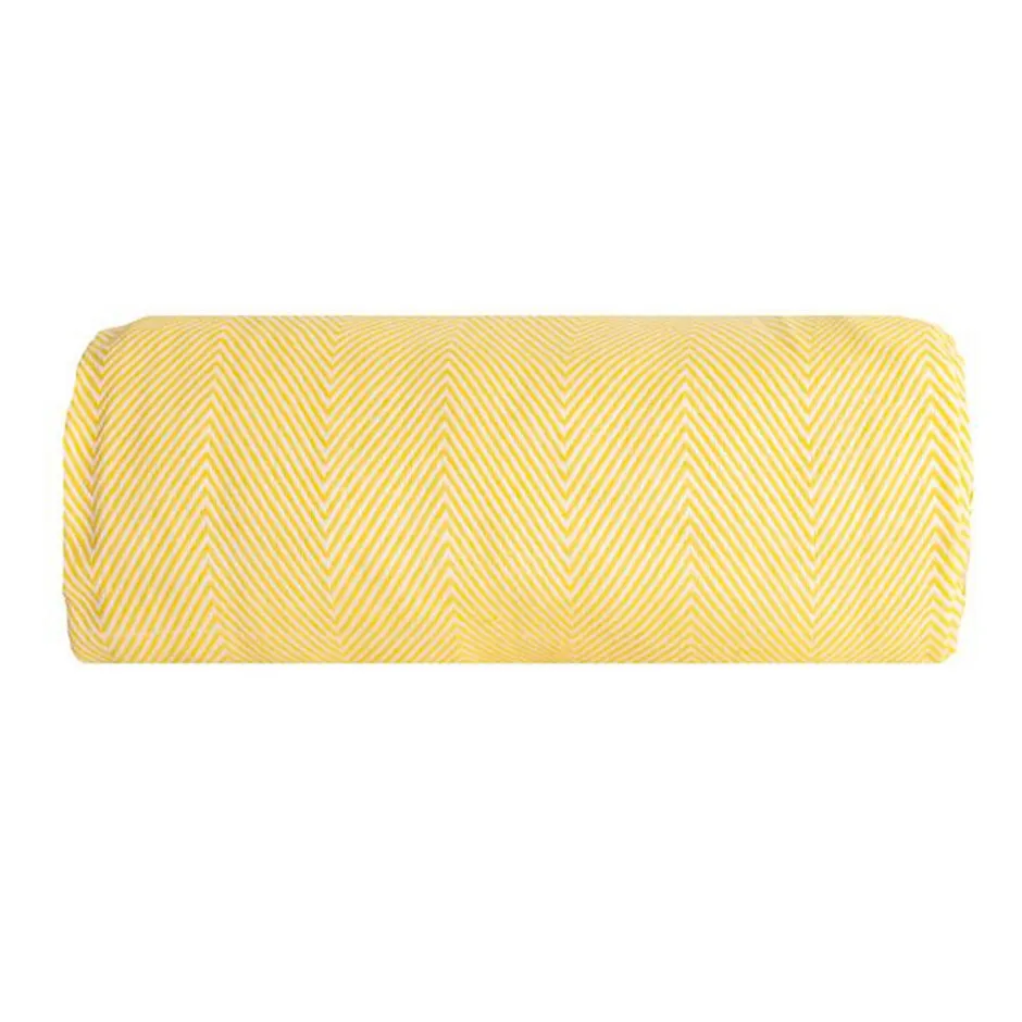 Sacasa Couverture plaid 100% coton jaune avec franges 180x220cm ZIGORA -