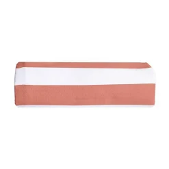 Sacasa Couverture plaid 100% coton rose saumon avec pompons 130x170cm SLAVANN - Hot