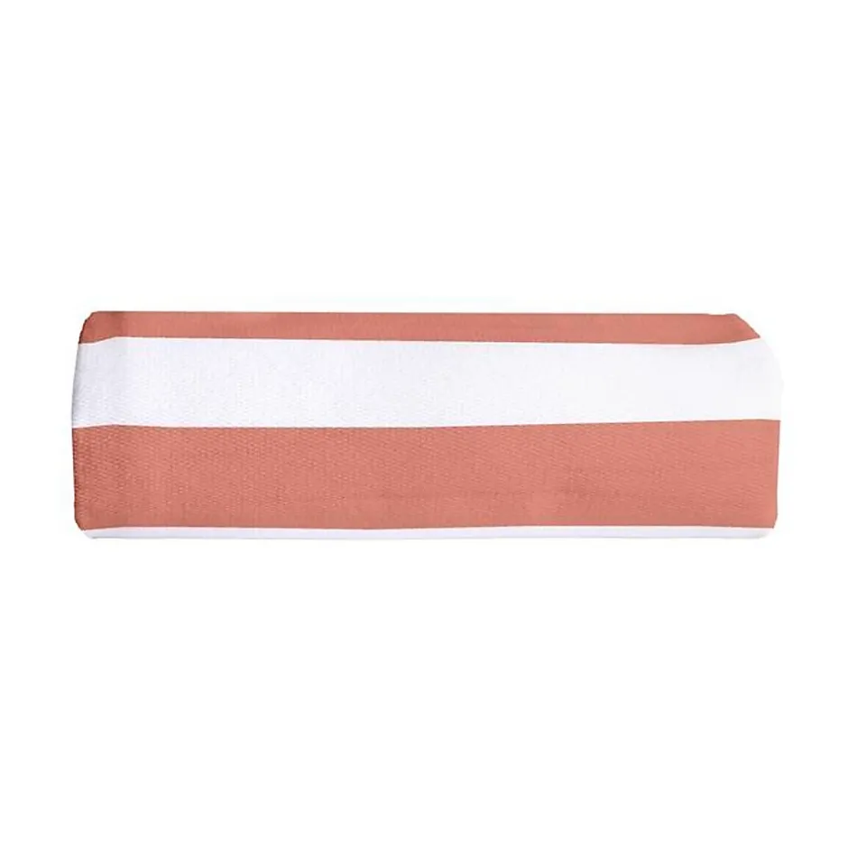 Sacasa Couverture plaid 100% coton rose saumon avec pompons 130x170cm SLAVANN - Hot
