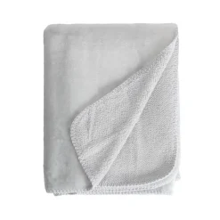 Sacasa Couverture plaid gris clair 130x170cm SMOOTIK - Outlet