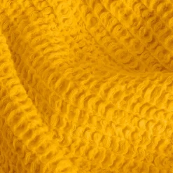Sacasa Couverture plaid jaune en coton 100% avec franges - 130x170 cm -