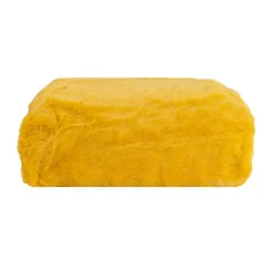 Sacasa Couverture plaid jaune 130x160cm MINNOR -