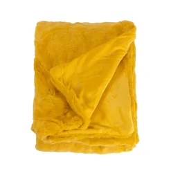 Sacasa Couverture plaid jaune 130x160cm MINNOR -