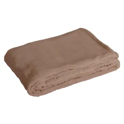 Sacasa Couverture Plaid marron FLANBERG en Polyester - 180x220 cm -