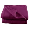 Poyet Motte Couverture polaire 240 x 260 cm "Grande largeur" prune