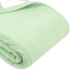 Linnea Couverture polaire luxe 180x220 cm 100% polyester 430g/m2 NARVIK Vert Tilleul Hot