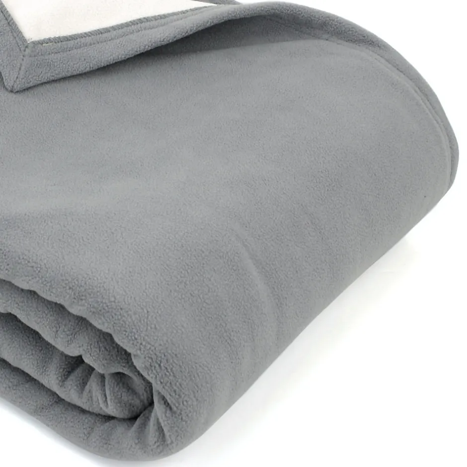 Linnea Couverture polaire luxe 180x220 cm 100% polyester 430g/m2 NARVIK Gris Acier