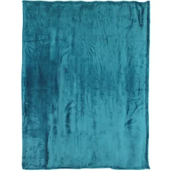 Linnea Couverture polaire microvelours 240x260 cm VELVET Bleu Lac