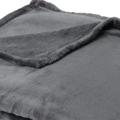 Linnea Couverture polaire microvelours 220x240 cm VELVET Gris Acier