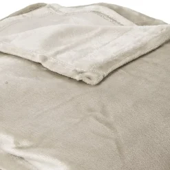 Linnea Couverture polaire microvelours 220x240 cm VELVET Gris Galet Best