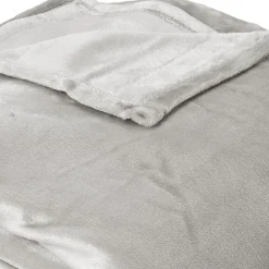 Linnea Couverture polaire microvelours 240x260 cm VELVET Gris Perle
