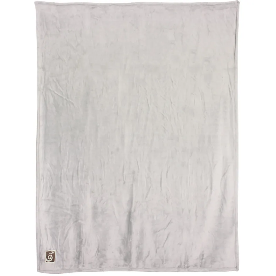Linnea Couverture polaire microvelours 240x260 cm VELVET Gris Perle