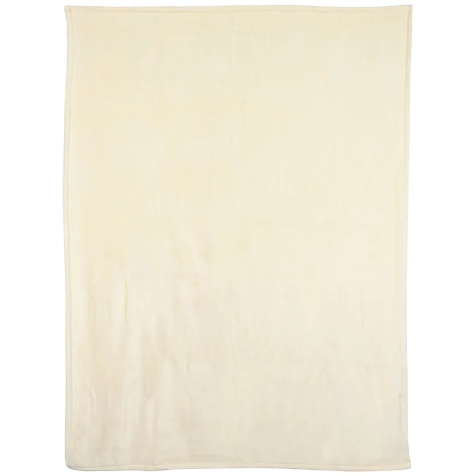 Linnea Couverture polaire microvelours 240x260 cm VELVET Ivoire
