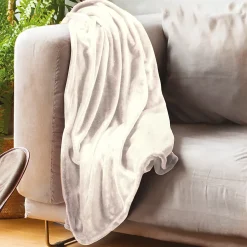 Linnea Couverture polaire microvelours 180x220 cm VELVET Ivoire Clearance