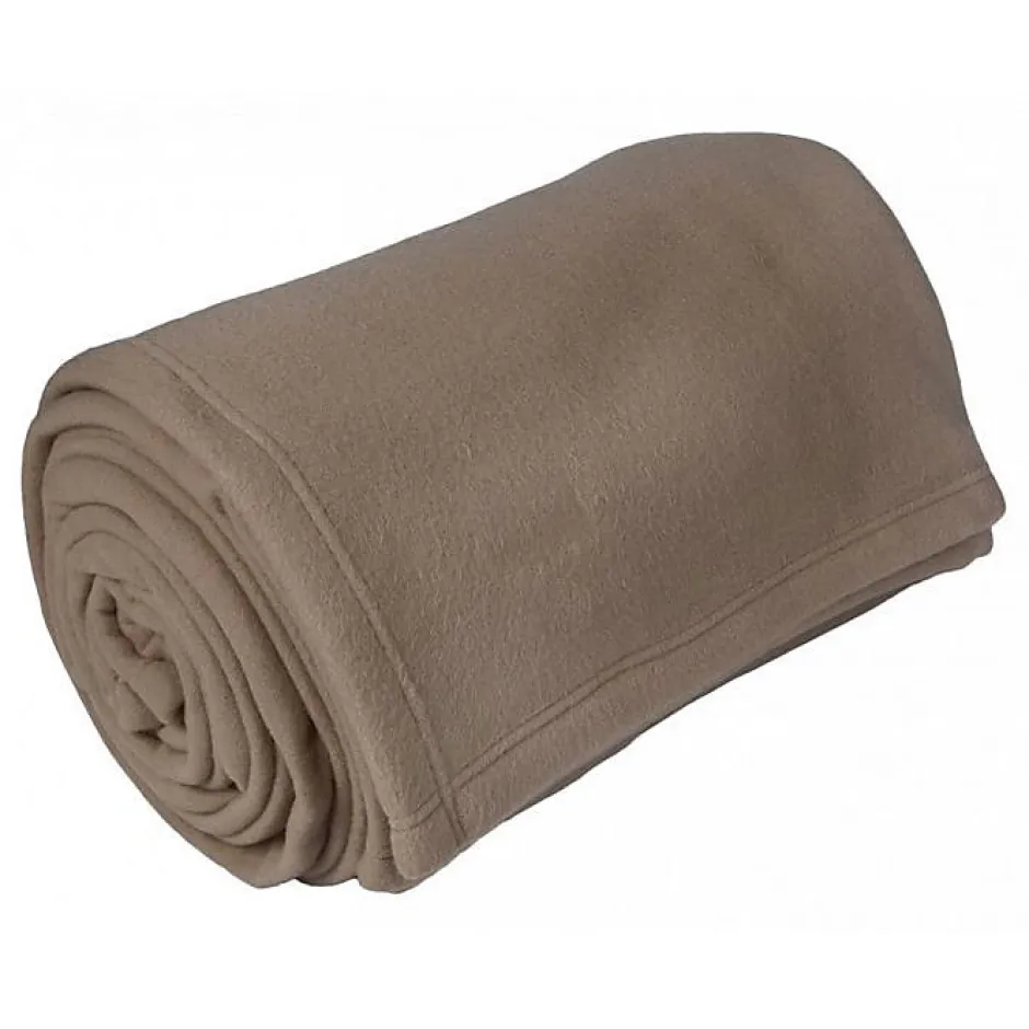 Toison d'Or Couverture polaire "Teddy Non feu - Norme NF EN ISO 12952" toutes dimensions - Teddy Taupe - 180 x 240 cm