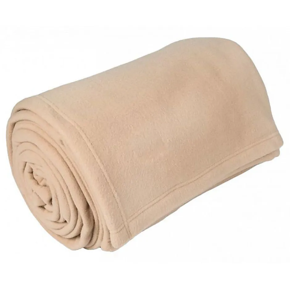 Toison d'Or Couverture polaire "Teddy Non feu - Norme NF EN ISO 12952" toutes dimensions - Teddy Sable - 240 x 260 cm