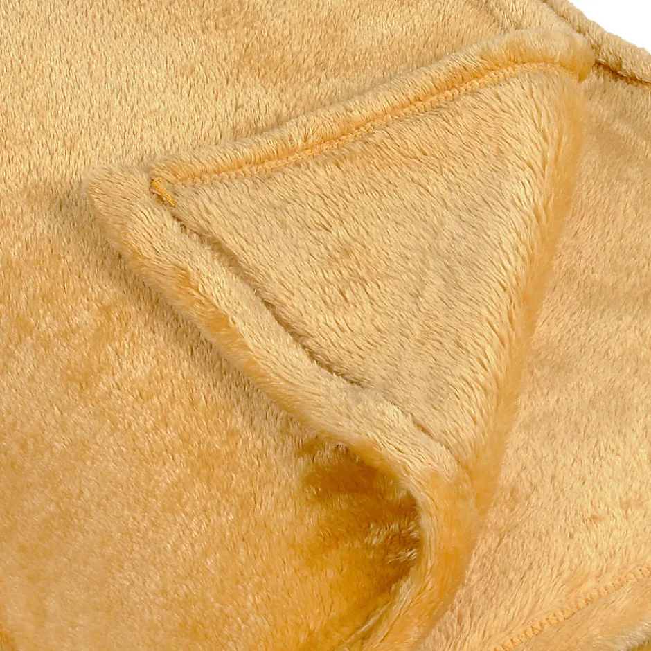 Linder Couverture polaire unie "PILONGA" (220x240 cm - Jaune moutarde)
