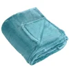 Linder Couverture polaire unie "PILONGA" (220x240 cm - Bleu ciel)