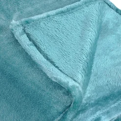 Linder Couverture polaire unie "PILONGA" (220x240 cm - Bleu ciel)