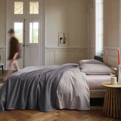 Linnea Couverture polaire 180x220 cm 100% Polyester 350g/m2 TEDDY Gris Acier