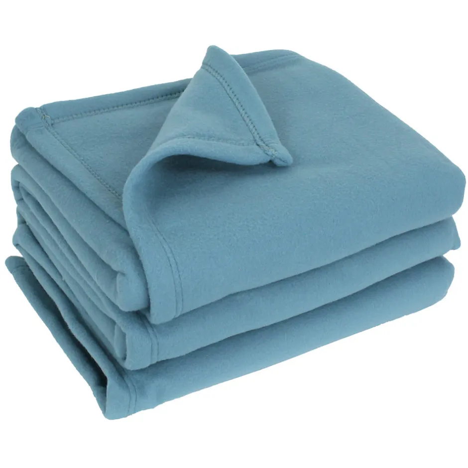 Linnea Couverture polaire 240x260 cm 100% Polyester 350g/m2 TEDDY bleu Lac