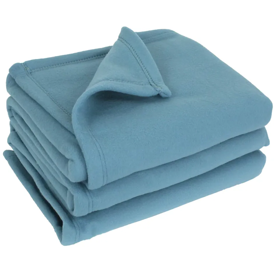 Linnea Couverture polaire 180x220 cm 100% Polyester 350g/m2 TEDDY bleu Lac