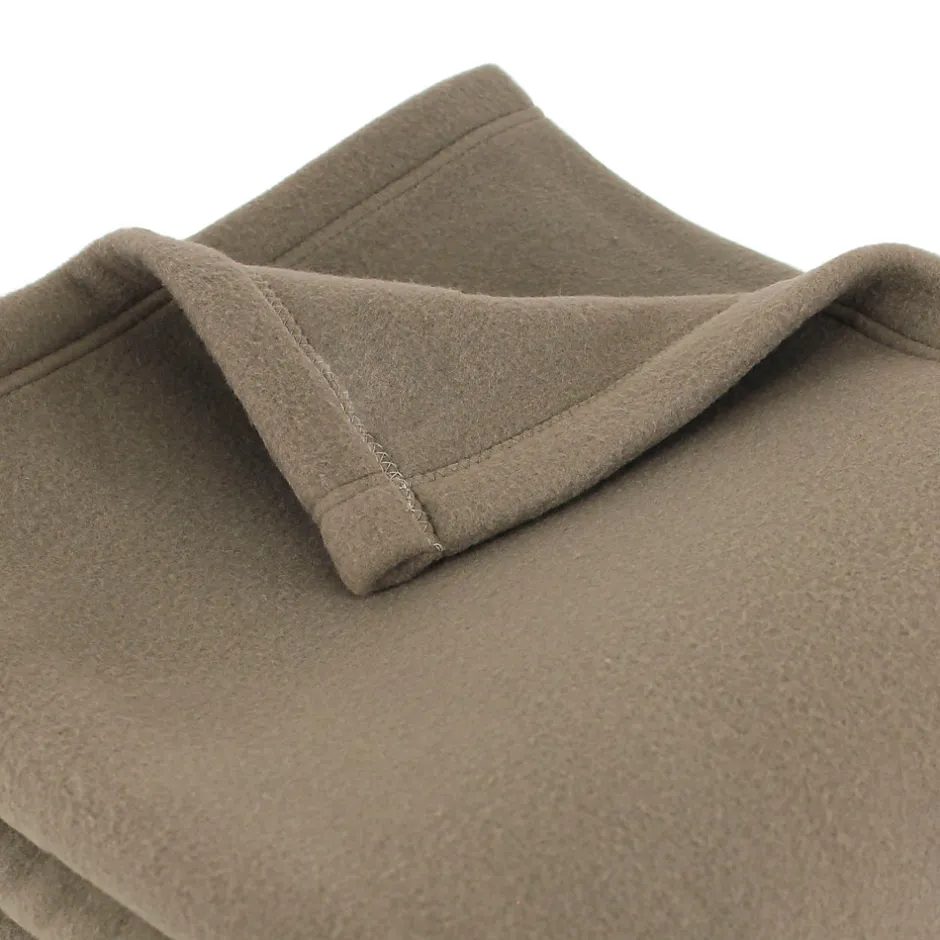 Linnea Couverture polaire 220x240 cm 100% Polyester 350g/m2 TEDDY Marron Taupe