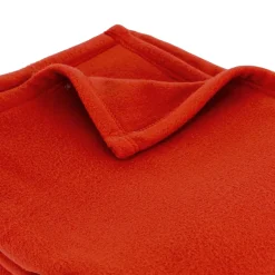 Linnea Couverture polaire 240x300 cm 100% Polyester 350g/m2 TEDDY Rouge Terracotta Outlet