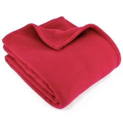 Linnea Couverture polaire 220x240 cm 100% Polyester 350g/m2 TEDDY Rouge Framboise Hot