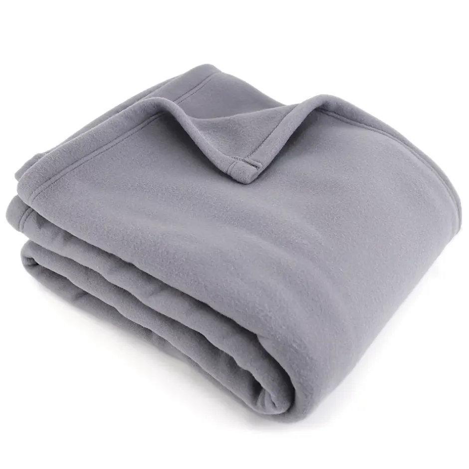 Linnea Couverture polaire 220x240 cm 100% Polyester 350g/m2 TEDDY Gris Acier Sale