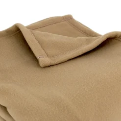 Linnea Couverture polaire 180x220 cm 100% Polyester 350g/m2 TEDDY Marron Sable Clearance
