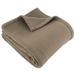 Linnea Couverture polaire 180x220 cm 100% Polyester 350g/m2 TEDDY Marron Taupe New