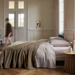 Linnea Couverture polaire 180x220 cm 100% Polyester 350g/m2 TEDDY Marron Taupe New