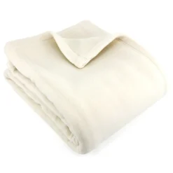 Linnea Couverture polaire 220x240 cm 100% Polyester 350g/m2 TEDDY Blanc Naturel