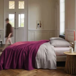 Linnea Couverture polaire 180x220 cm 100% Polyester 350g/m2 TEDDY Violet Prune Online