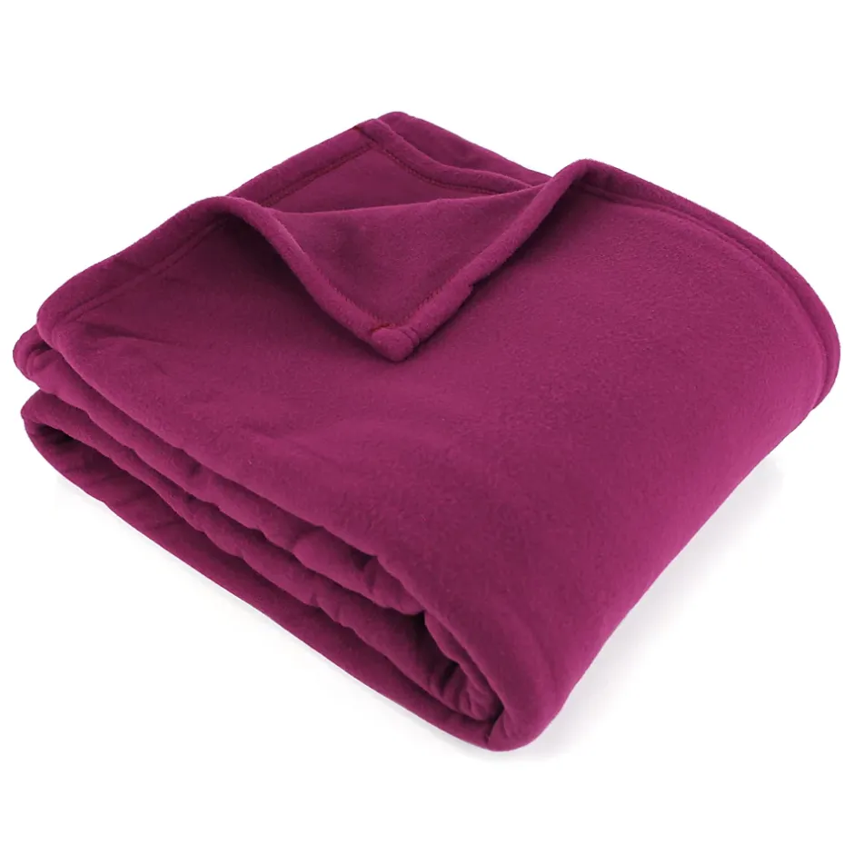 Linnea Couverture polaire 180x220 cm 100% Polyester 350g/m2 TEDDY Violet Prune Online