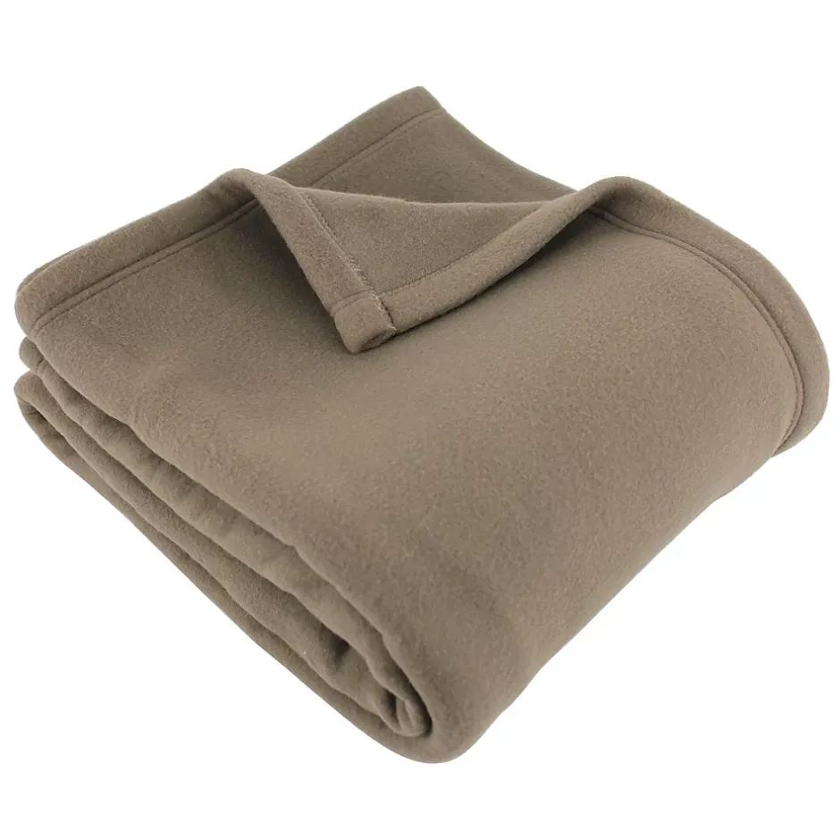 Linnea Couverture polaire 240x260 cm 100% Polyester 350g/m2 TEDDY Marron Taupe Hot