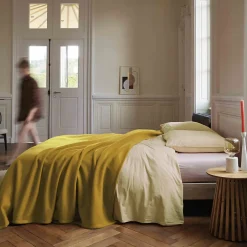Linnea Couverture polaire 180x220 cm 100% Polyester 350g/m2 TEDDY Jaune Miel Sale