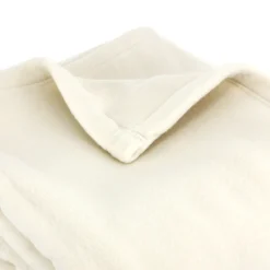 Linnea Couverture polaire 180x220 cm 100% Polyester 350g/m2 TEDDY Blanc Naturel