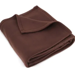 Linnea Couverture polaire 220x240 cm Isba marron Chocolat 100% Polyester 320g/m2 non-feu Outlet