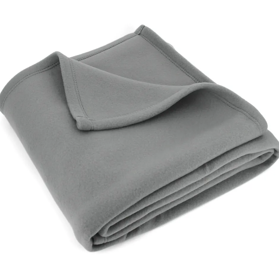 Linnea Couverture polaire 180x220 cm Isba gris Acier 100% Polyester 320g/m2 non-feu